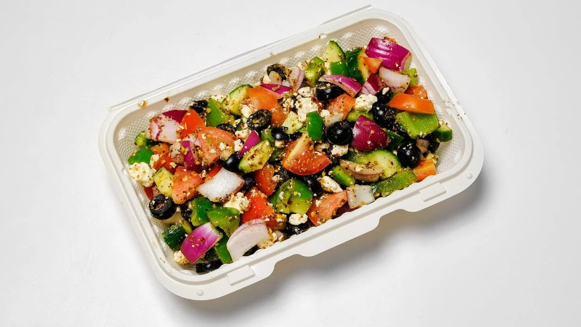 Greek salad at Dawat Restaurant Winnipeg Kitchen + Bar Winnipeg